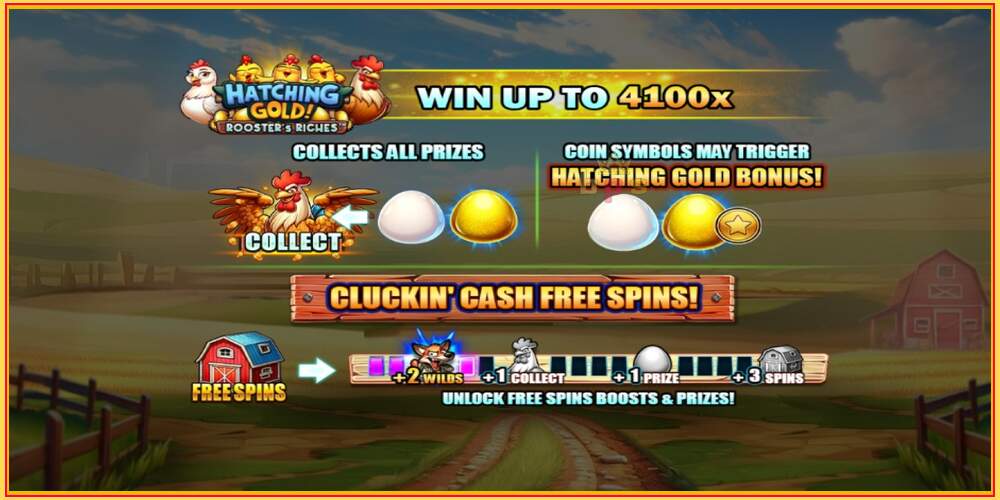 Pelipaikka Hatching Gold! Roosters Riches