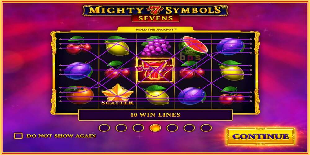 ສະລັອດຕິງເກມ Mighty Symbols: Sevens