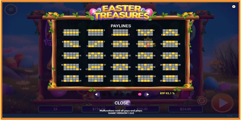 Slot di gioco Easter Treasures