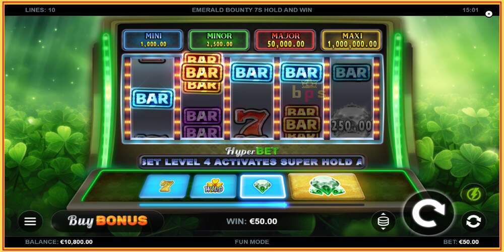 Spielautomat Emerald Bounty 7s Hold and Win