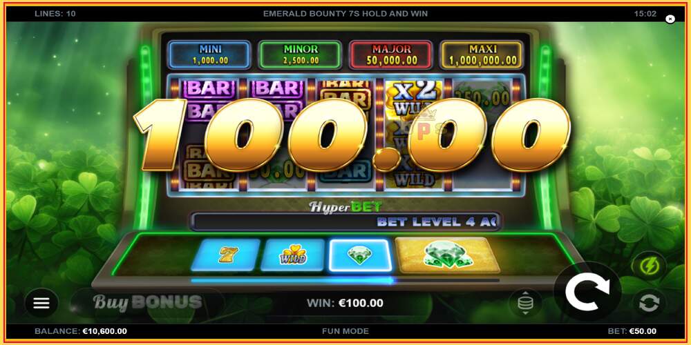 Spielautomat Emerald Bounty 7s Hold and Win