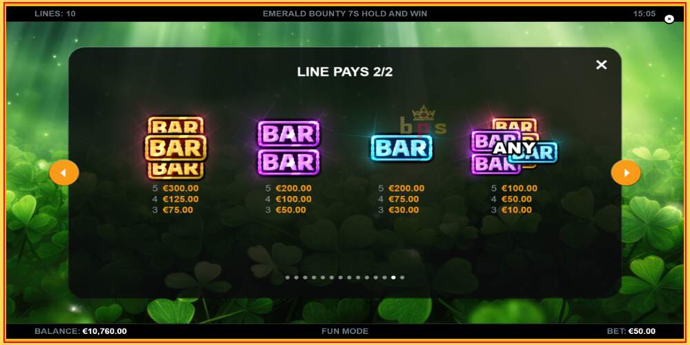 Spielautomat Emerald Bounty 7s Hold and Win