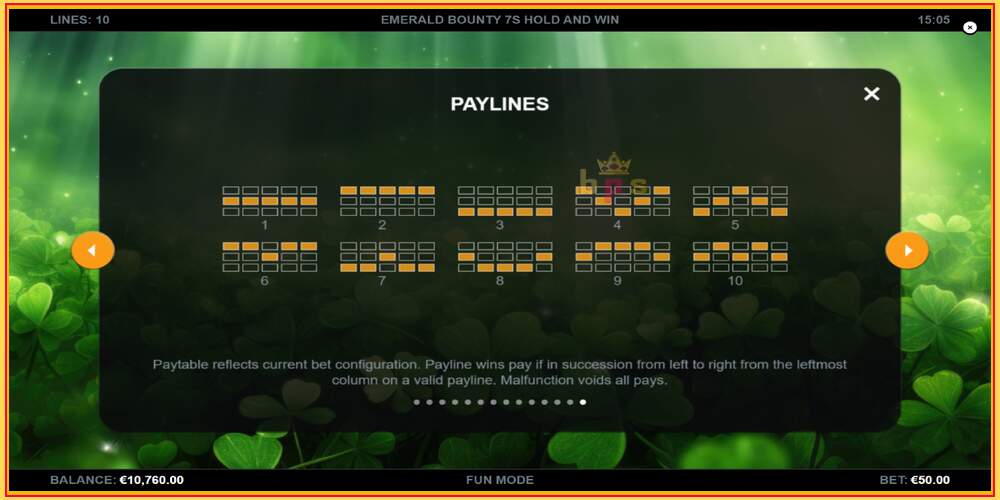 Spielautomat Emerald Bounty 7s Hold and Win