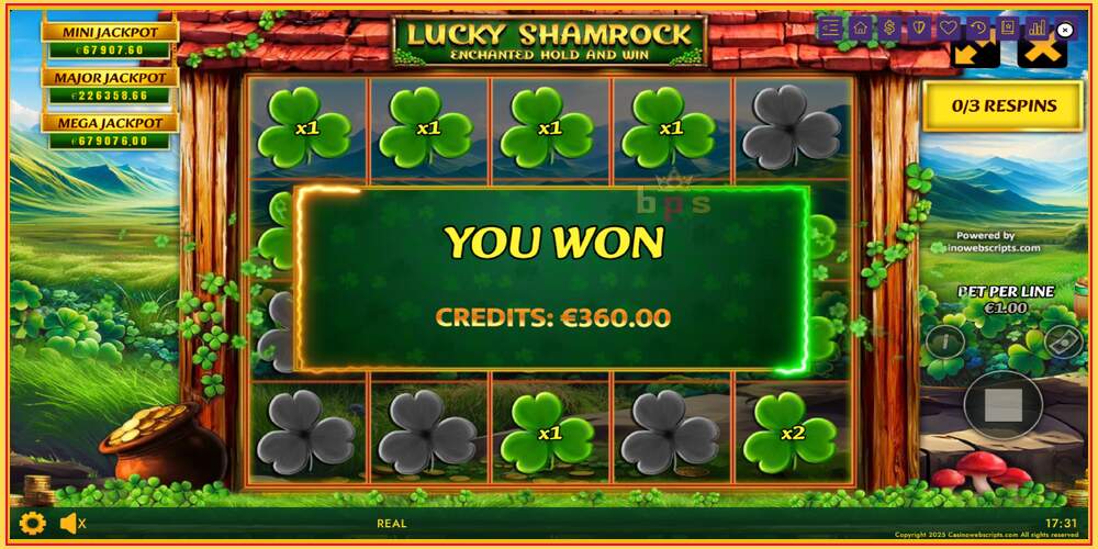 游戏老虎机 Lucky Shamrock - Enchanted Hold and Win