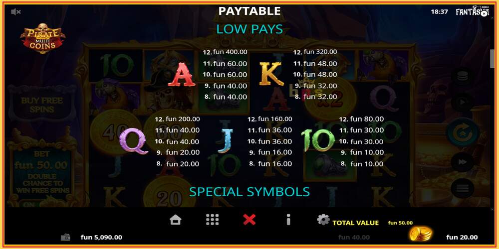 Slot permainan Pirate Multi Coins