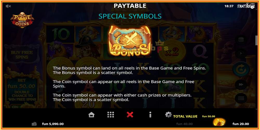 Slot permainan Pirate Multi Coins