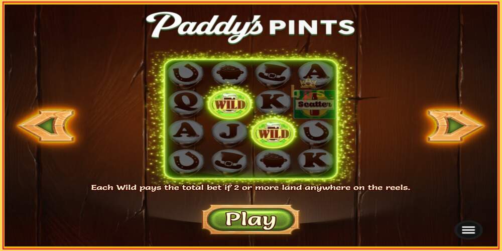 游戏老虎机 Paddys Pints