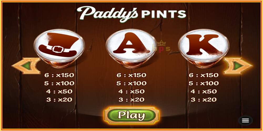 游戏老虎机 Paddys Pints