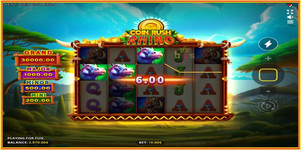 Spēles slots Coin Rush Rhino