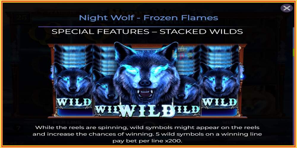 თამაშის სლოტი Night Wolf - Frozen Flames