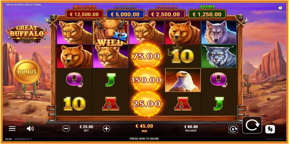 Slot di gioco Great Buffalo