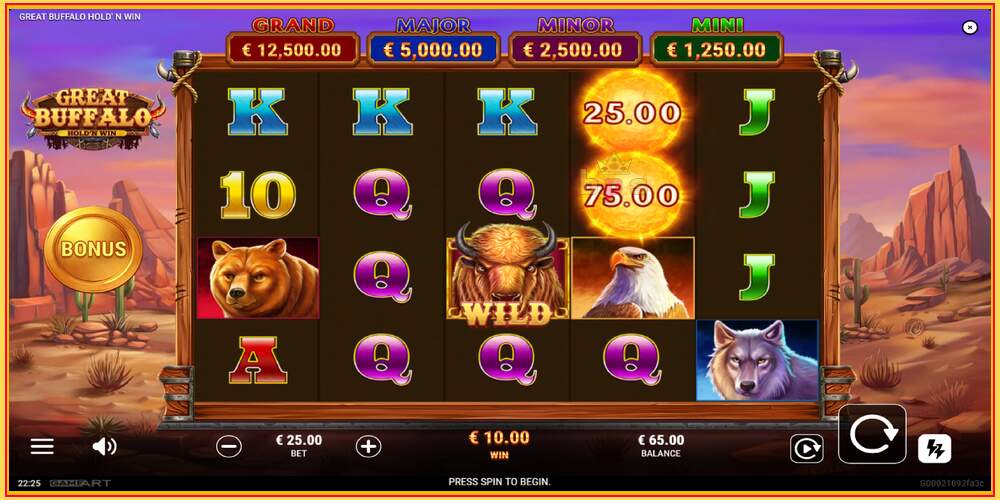 Slot di gioco Great Buffalo