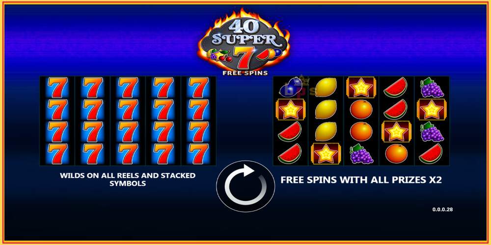 Žaidimo lizdas 40 Super 7 Free Spins