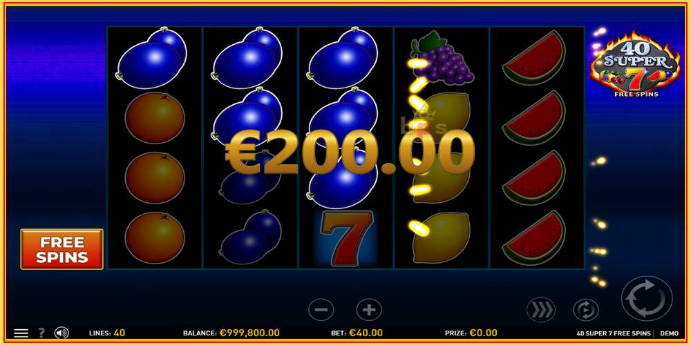 Žaidimo lizdas 40 Super 7 Free Spins