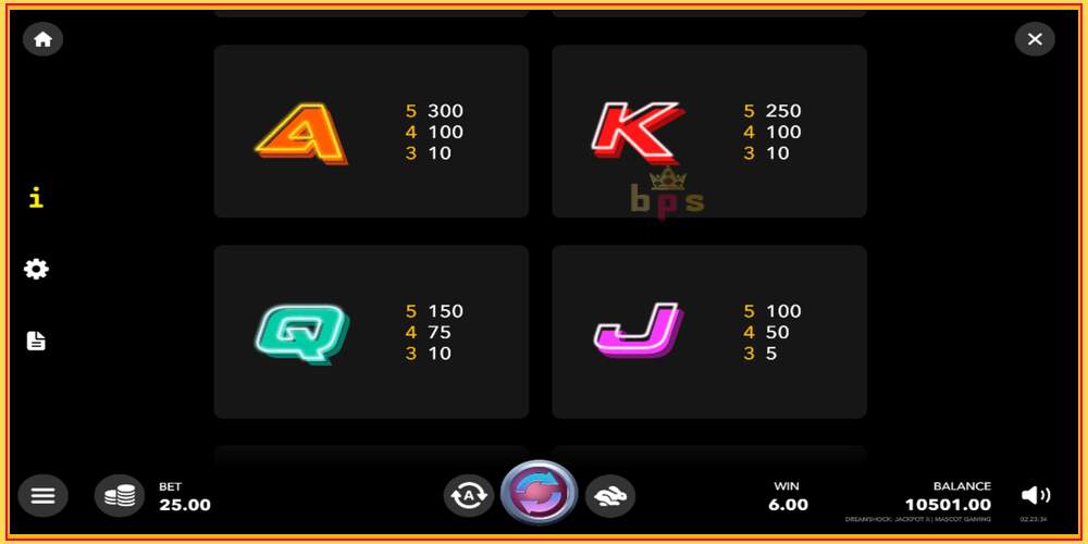 Slot permainan Dreamshock: Jackpot X