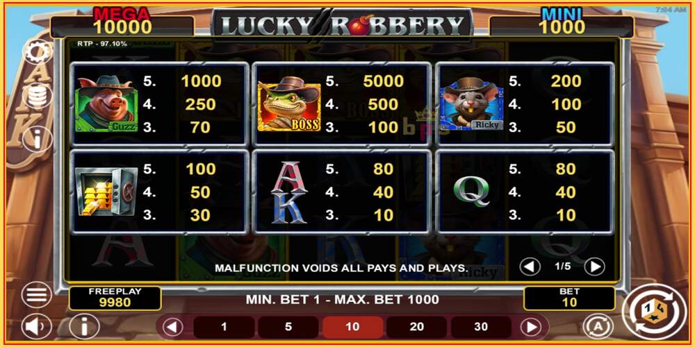 Slot de jogo Lucky Robbery