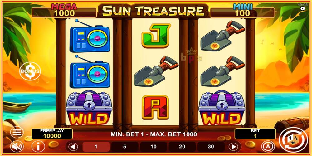 Slot de jogo Sun Treasure Hold & Win