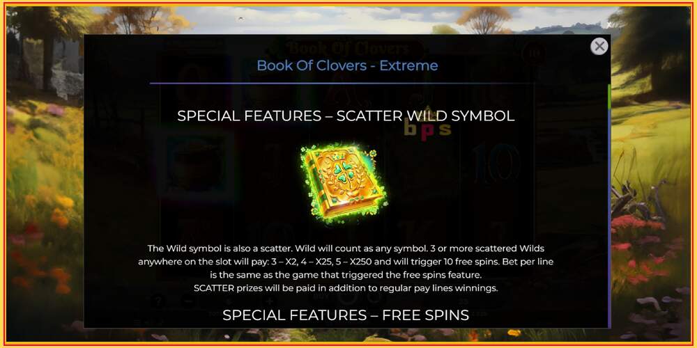 Slot permainan Book of Clovers - Extreme