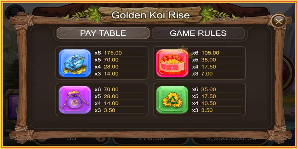 Խաղի բնիկ Golden Koi Rise