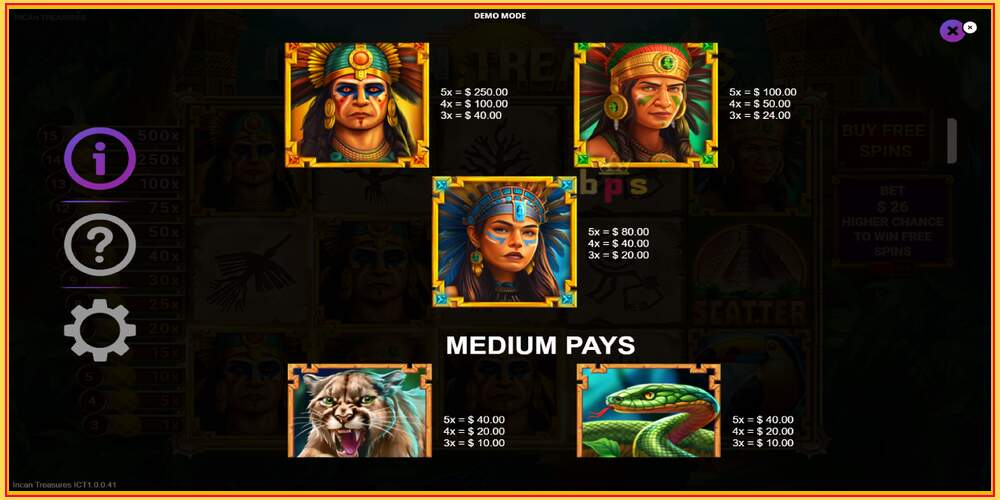 Slot de joc Incan Treasures