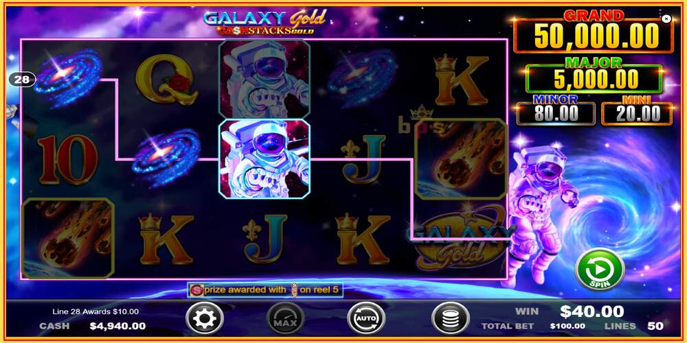 Խաղի բնիկ Galaxy Gold CashStacks Gold