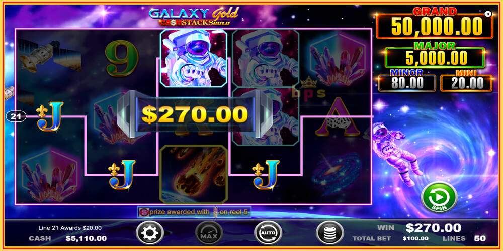 Խաղի բնիկ Galaxy Gold CashStacks Gold