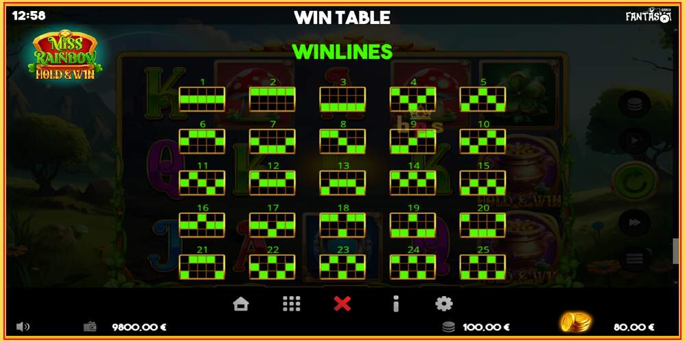 Slot de jogo Miss Rainbow: Hold & Win