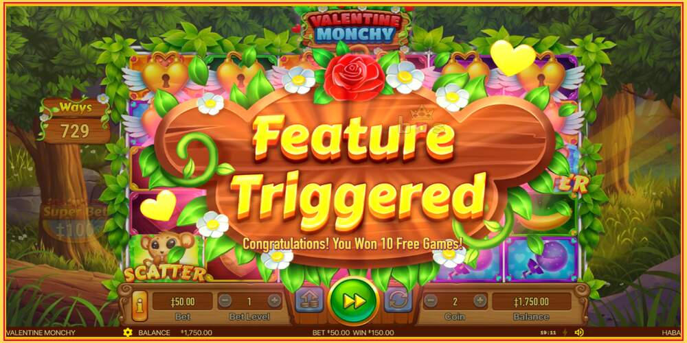 Slot permainan Valentine Monchy