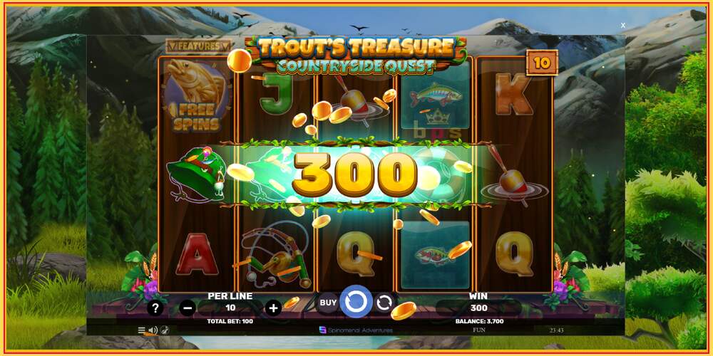 Tragamonedas de juego Trouts Treasure Countryside Quest