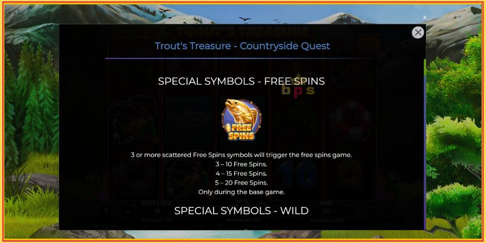 თამაშის სლოტი Trouts Treasure Countryside Quest