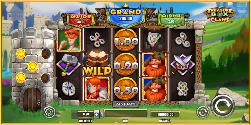 Slot permainan Treasure Box Clans