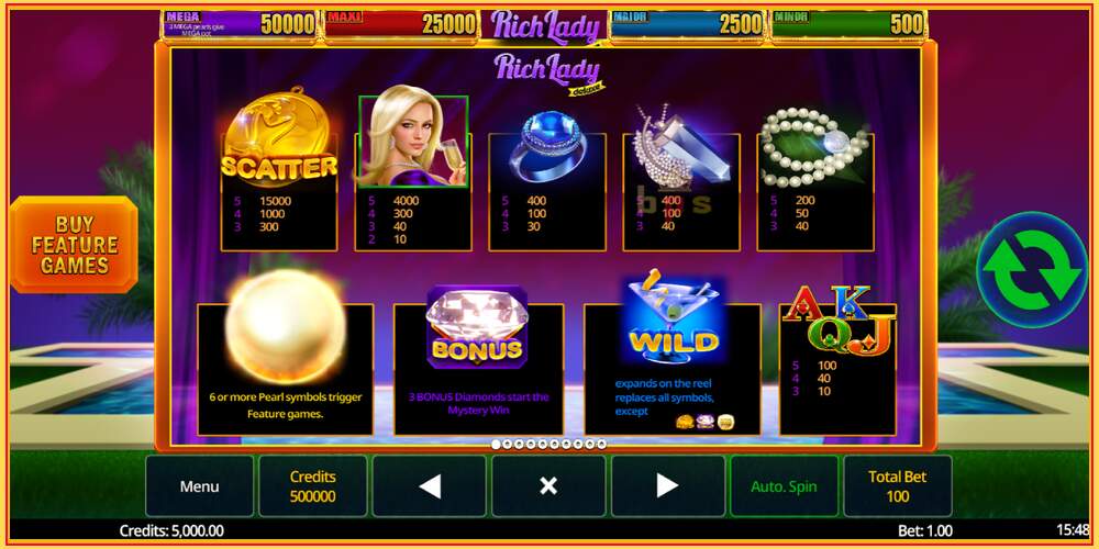 Slot de jogo Rich Lady Deluxe