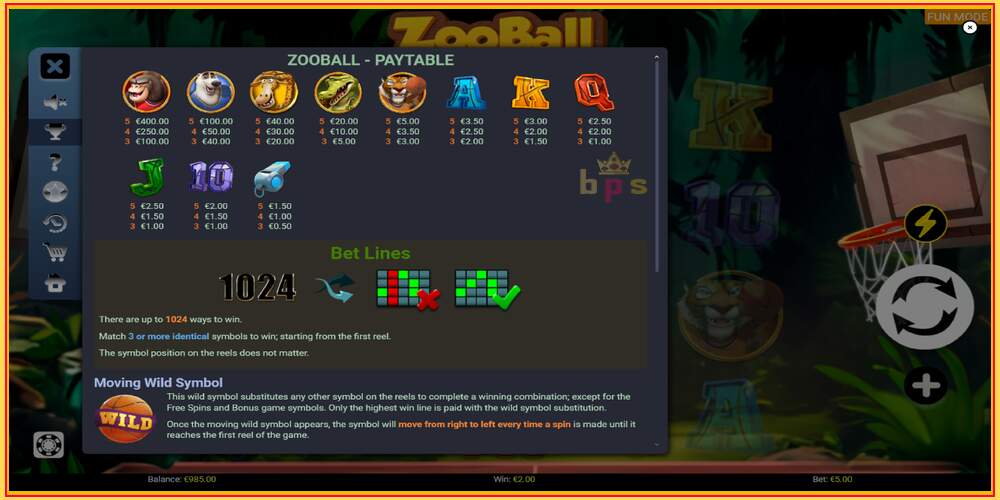 Slot de xogo ZooBall