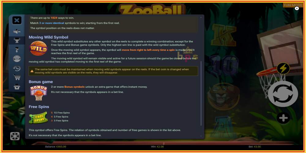 Slot permainan ZooBall