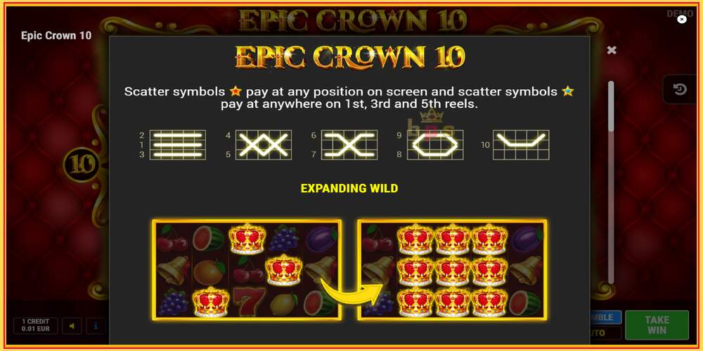 ක්‍රීඩා තව් Epic Crown 10