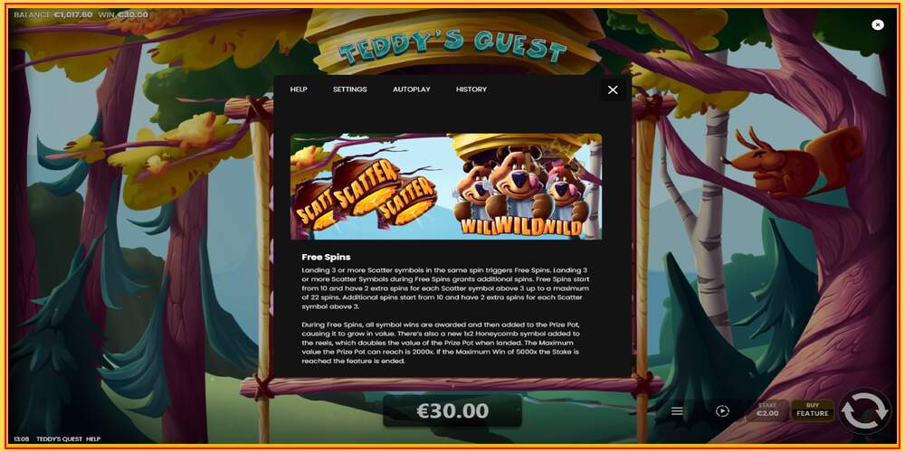 Slot de jogo Teddys Quest