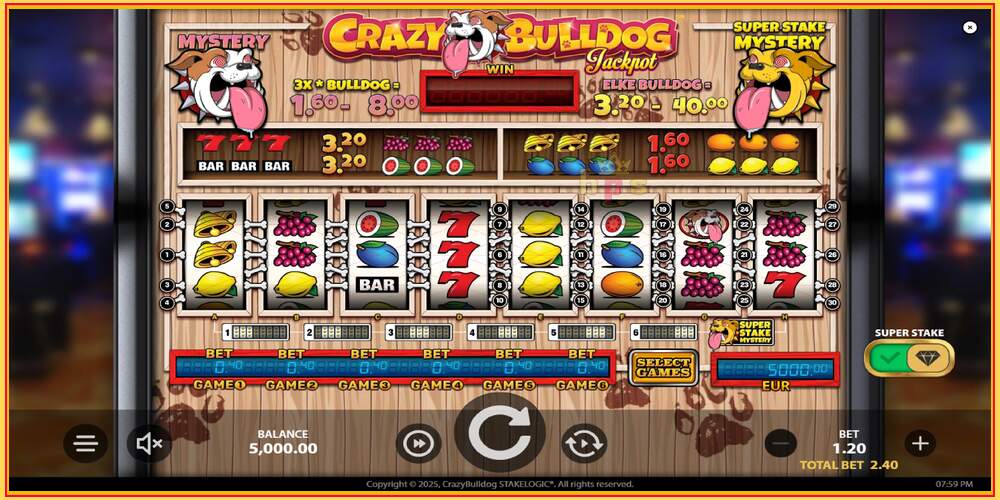 Slot de jogo Crazy Bulldog