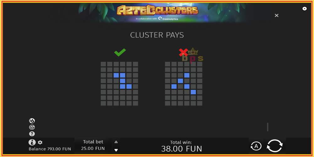 Slot permainan Aztec Clusters