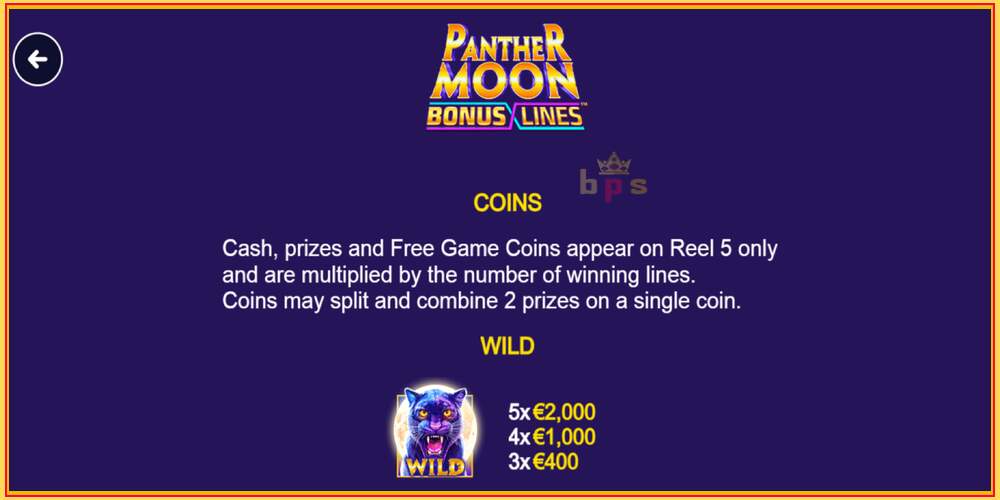 Слот за игра Panther Moon: Bonus Lines