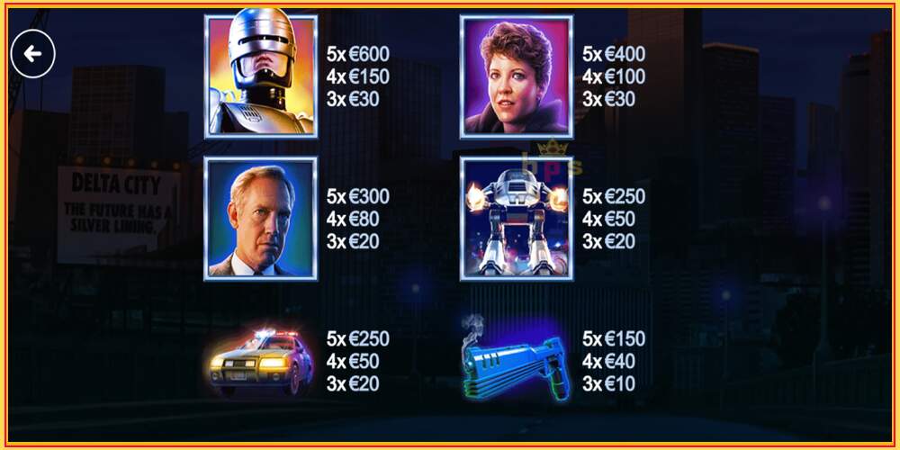 Слот за игра RoboCop: Cash Collect