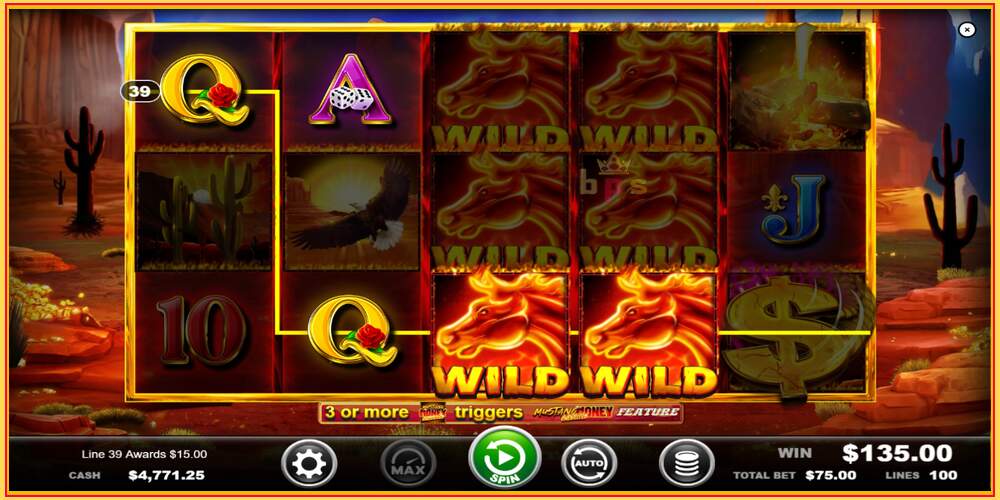 Slot di gioco Mustang Money Energized