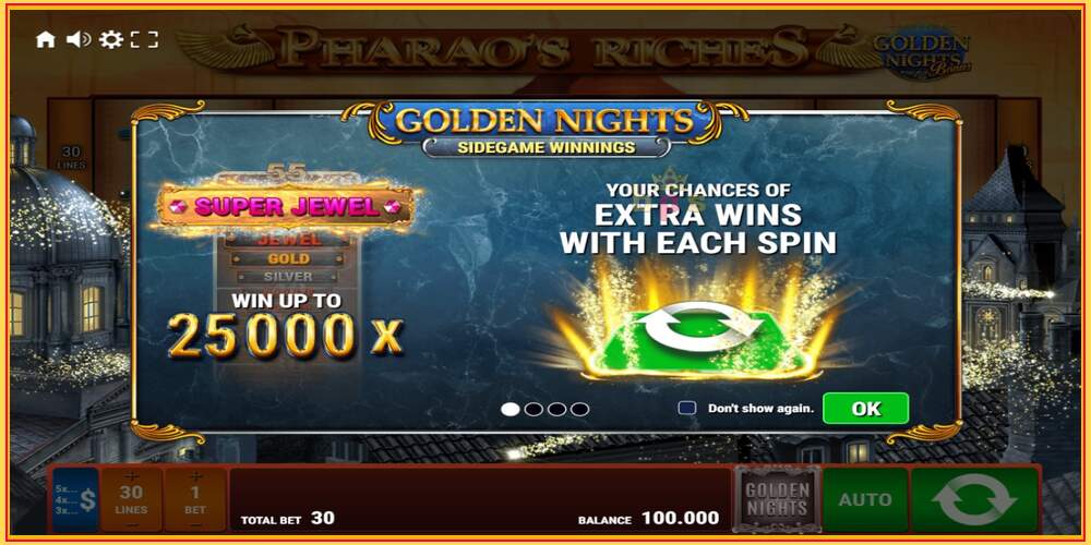 Игровой слот Pharaos Riches Golden Nights