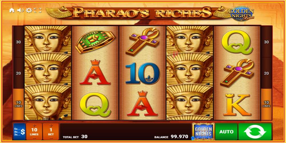 Игровой слот Pharaos Riches Golden Nights