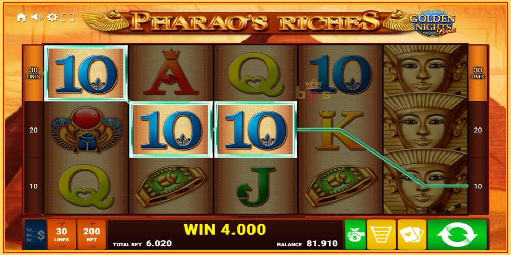 Игровой слот Pharaos Riches Golden Nights