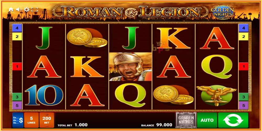 Slot permainan Roman Legion Golden Nights