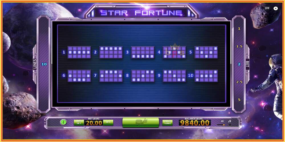 Игровой слот Star Fortune