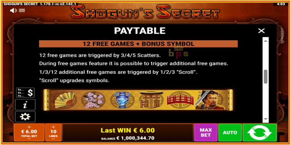 Игровой слот Shoguns Secret