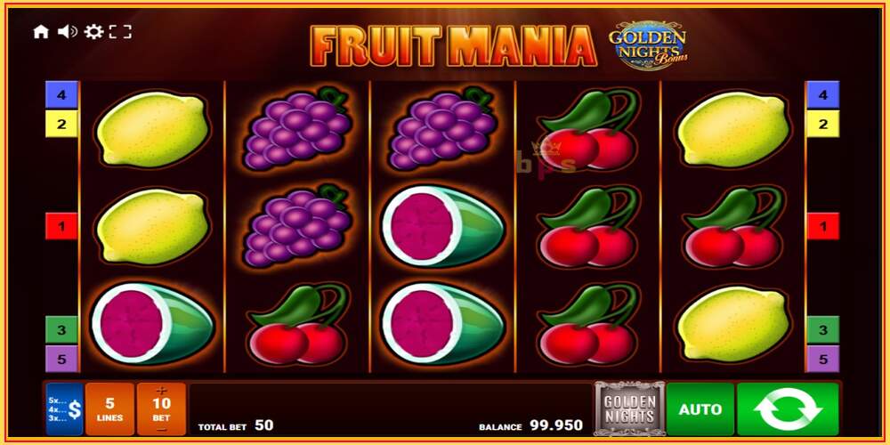 თამაშის სლოტი Fruit Mania Golden Nights