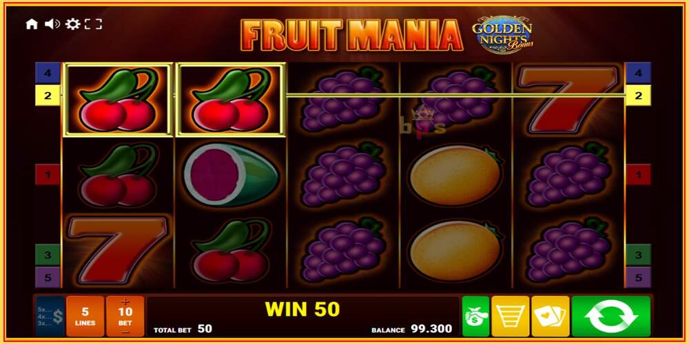 თამაშის სლოტი Fruit Mania Golden Nights