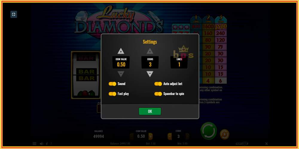 Игровой слот Lucky Diamonds